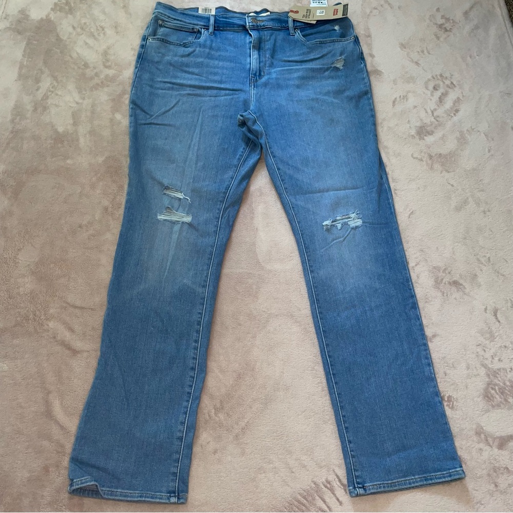 Levi’s 724 distressed high -rise straight jean W34/L30 1/2 - Picture 5 of 14